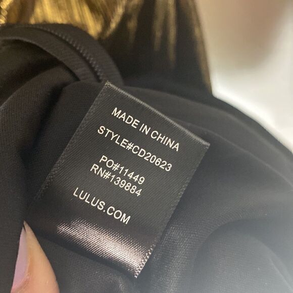 NWOT Lulus Night Shine Gold Long Sleeve Knotted Bodycon Dress - Picture 12 of 13